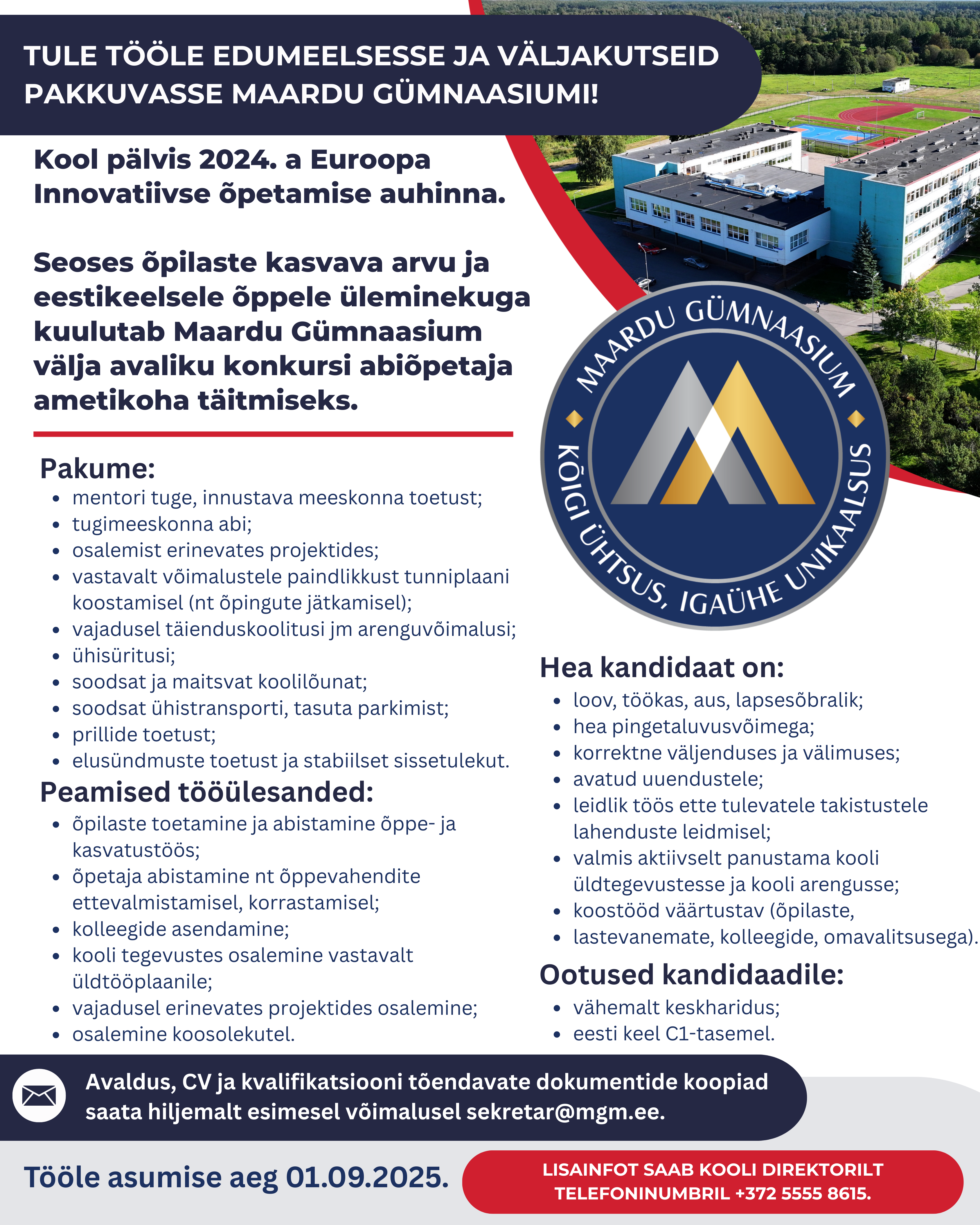 Avalik konkurss abiõpetaja leidmiseks